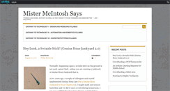 Desktop Screenshot of mistermcintoshsays.org
